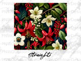 Dark Botanical Tumbler Wrap PNG | Moody Floral 20oz Skinny Sublimation Design Digital Download Seamless File + Car Coasters thumbnail 13