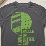 Pickleball Sport-Tek Performance Tee, Paddle Up Butter, Cup, Moisture-Wicking Court Apparel thumbnail 8