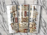 It Is Finished John Scripture Christian Tumbler PNG | Religious Faith Sublimation Design 20oz Skinny Tumbler Digital File thumbnail 2