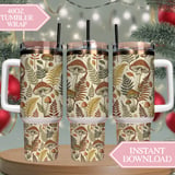 Whimsical Mushroom Forest Digital Pattern Size Bundle Png thumbnail 8
