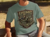 USMC Marine Corps Tribute T-Shirt, Military Veteran Appreciation Tee, Soldier Gift, Patriotic Graphic Shirt thumbnail 6