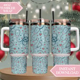 Charming Medical Doodle Digital Pattern Size Bundle Png thumbnail 8