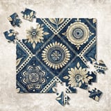 Bohemian Indigo Pattern Digital Size Bundle Png thumbnail 11