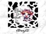 Cute Cow Tumbler Wrap, Bless Your Heart 20oz Tumbler, Farmhouse Tumbler, Seamless Tumbler Design, Animal Lover Gift, Cow Print Tumbler thumbnail 4