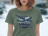 C-130 Hercules T-Shirt, Military Aircraft Plane Tee, Veteran Gift for Him, Air Force Aviation Enthusiast Shirt, Military History Fan thumbnail 2