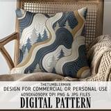 Digital Pattern Bundle, Christmas Tree Pattern, Seamless Digital Paper, Modern Trees Design, Scrapbooking Paper, Digital Print, Fabric thumbnail 5