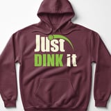 Pickleball Gildan Fleece Hoodie, Just DINK It, Soft Fleece Sportswear Court Pullover thumbnail 3