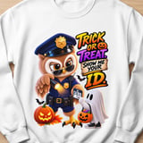 Trick Or Treat Officer Hoot the Owl Sweatshirt thumbnail 2