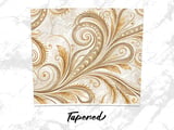 20 oz Skinny Tumbler Wrap, Gold Floral Sublimation Design, Straight and Tapered Wrap, Marble Texture, Tumbler Digital Download, Elegant thumbnail 4