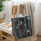 Dark Floral Tote Bag, Moody Rose Phone Case, Elegant Watercolor Botanical Cottagecore Accessory, Unique Gift for Her thumbnail 3
