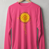 Pickleball Sport-Tek Long Sleeve Tee, pickleball Sunflower Graphic, Athletic Court Sun Shield Shirt thumbnail 2