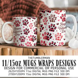 Digital Valentine Pattern, Digital Bundle, Valentines Day, Paw Print Pattern, Dog Paw Print, Plaid Valentine Pattern, Digital Paper thumbnail 4