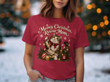 Meowy Christmas Rescue Mom Tee thumbnail 1