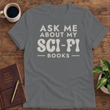 Ask Me About My Sci-Fi Books Softstyle Tee thumbnail 3