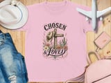 Christian Chosen Loved Youth T-Shirt, 1 Peter 2:9 Scripture Western Boho Faith Tee, Cowgirl Aesthetic Distressed Graphic Shirt thumbnail 10