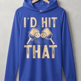 Pickleball Sport-Tek Performance Hood, I'd Hit That, Lightweight Hoodie Athletic Court Warm-Up Layer thumbnail 4