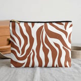 Earthy Taupe Zebra Print Laptop Sleeve, Boho Abstract Laptop Case, Minimalist Tech Accessory Pouch, Trendy iPad Bag for Her thumbnail 9