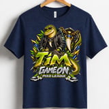 Tim Crocodile Youth Gaming T-Shirt, Kids Gamer Graphic Tee, Green Alligator Streetwear Shirt, Pixo League thumbnail 3
