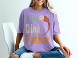 Pickleball Comfort Colors Shirt, The Dink Father, Retro Pickleball Dad Court Tee, Vintage Graphic Tee thumbnail 9