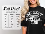 Pickleball Comfort Colors Shirt, Just Dink It Est. 1965 Pickleball Club, Vintage Athletic Graphic Tee thumbnail 14