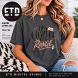 This Chapter Has Range PNG, Retro Bookish Travel Coffee Design, Cozy Reader Booktok Sublimation, Book Lover Gift T-Shirt Digital Graphic thumbnail 3