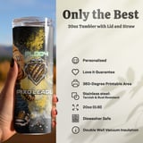 20oz Skinny Tumbler with Straw, Tiger Gamer Tumbler, VR Gaming Cup, Video Game Gift for Boys and Teens thumbnail 4