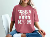 Senior 2027 Band Mom Heart Graphic T-Shirt thumbnail 5
