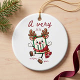 Mahjong Christmas Ornament 2026, Cute Mahjong Reindeer Holiday Tree Decor, Game Night Player Keepsake, Festive Mahjong Tile Lover Gift thumbnail 6