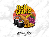 Roll With It Digital Product, Sushi Cheese Grapes Pretzels Graphic, Food Lover PNG, Positive Vibe Design, Snack Time Download thumbnail 9