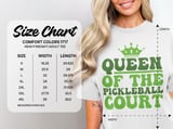 Pickleball Comfort Colors Shirt, Queen of the Pickleball Court, Vintage Graphic Tee, Pickleball Gift thumbnail 15