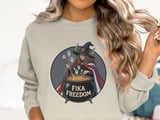 Swedish American Halloween Sweatshirt and T-shirts, Fika Freedom Witch Sweatshirt, Halloween Sweatshirt, Swedish American Witch, Spooky thumbnail 2