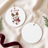 Mahjong Christmas Ornament 2026, Cute Mahjong Reindeer Holiday Tree Decor, Game Night Player Keepsake, Festive Mahjong Tile Lover Gift thumbnail 4