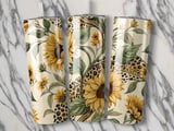 Sunflower Leopard 20oz Tumbler Wrap PNG, Digital Download, Floral Tumbler Design, Seamless Tumbler File, Sublimation Design thumbnail 2