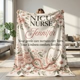 Personalized NICU Nurse Blanket thumbnail 1