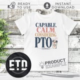 PTO Is Real Priority PNG, Capable Calm Considering PTO Digital File, Funny Coffee Mug Quote Sublimation Design for Busy Professional Tee thumbnail 3