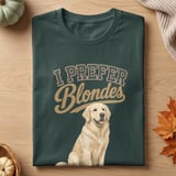 I Prefer Blondes Golden Retriever Tee thumbnail 5