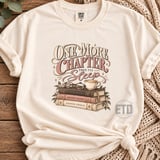 One More Chapter PNG, Vintage Book Lover Sublimation Design, Cozy Reader Graphic, Bookworm Shirt Clipart, Librarian Book Club Gift thumbnail 7
