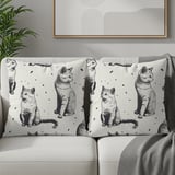 Cute Cat Pattern Tote Bags, Throw Pillow, iPhone Case, Pet Lover Gift, Kitten Art, Cat Mom, Whimsical Home Decor, Cat Illustration thumbnail 8