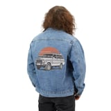 Grand Wagoneer Denim Jacket, Waggy SUV Image, Retro Car Print, Denim Jacket Design, Misc Products, Classic Automotive Artwork, Car Lover thumbnail 1
