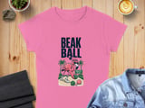 Funny Bocce Ball Flamingo T-Shirt | Retro Beak Ball Player Tee | Vintage Summer Beach Sports Gift Idea thumbnail 3
