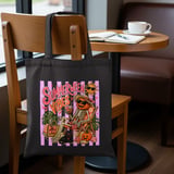 Summerween Vibes Tote Bag | Spooky Cute Halloween Pumpkin Skeleton Beach Lover Gift | Fall Goth Summer Aesthetic Reusable Bag thumbnail 2
