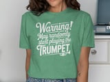 Warning! Trumpet Player Graphic Tee thumbnail 8