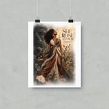 She Rose Anyway Framed Poster, Black Woman Wall Art, Inspirational Quote Poster, Resilient Divine Feminine Floral Print, Gift For Her thumbnail 10