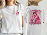 Personalized In October We Wear Pink Tee thumbnail 2
