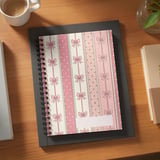 Coquette Pink Bows Spiral Notebook, Aesthetic Girly Journal, Romantic Polka Dot Ribbons Notebook Gift for Her, Princesscore School Supplies thumbnail 2