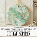 Mint Marble Tumbler Design, Gold Veins Digital Paper, Floral Scrapbooking, Watercolor Backgrounds, Digital Art, Sublimation Design thumbnail 3