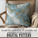 Blue Gold Marble Tumbler Digital, Watercolor Floral Background, Printable Tumbler Png, Digital Scrapbooking Paper, Junk Journal Pages thumbnail 5