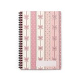 Coquette Pink Bows Spiral Notebook, Aesthetic Girly Journal, Romantic Polka Dot Ribbons Notebook Gift for Her, Princesscore School Supplies thumbnail 4