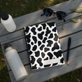 Cow Print Backpack & Spiral Notebook Set, Aesthetic Y2K Back to School Farm Animal Pattern Diary Journal thumbnail 3