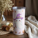 Personalized Halloween Tumbler, Cute Ghost Witch Design, Halloween Cup, Spooky Tumbler, Witch Tumbler, Add Your Name, Custom Halloween Gifts thumbnail 2